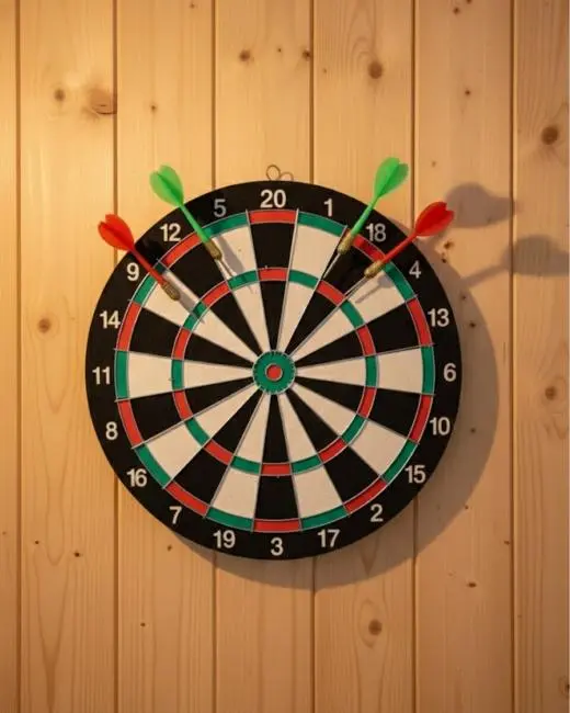 Ev ve Ofis İçin 17 İnç Dart Tahtası Seti 4 Adet Dart Oku Dahil