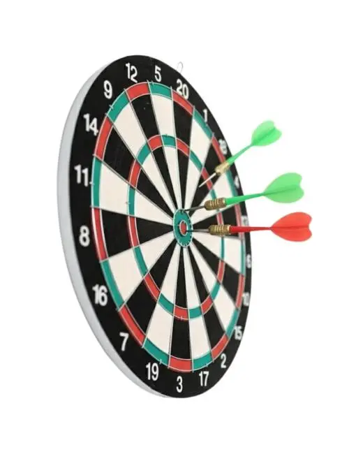 15 İnç Dart Tahtası Seti Dayanıklı Yapı 4 Metal Dart Oku