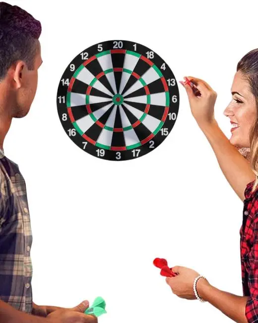 Ev ve Oyun Alanları İçin Dart Tahtası 12 İnç 4 Dart Oku Dahil