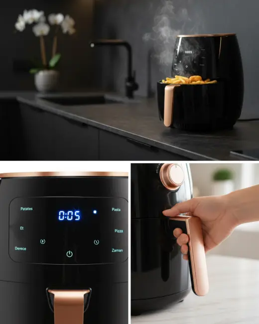 Çok Amaçlı Air Fryer Kızartma Fırınlama ve Isıtma Özellikli