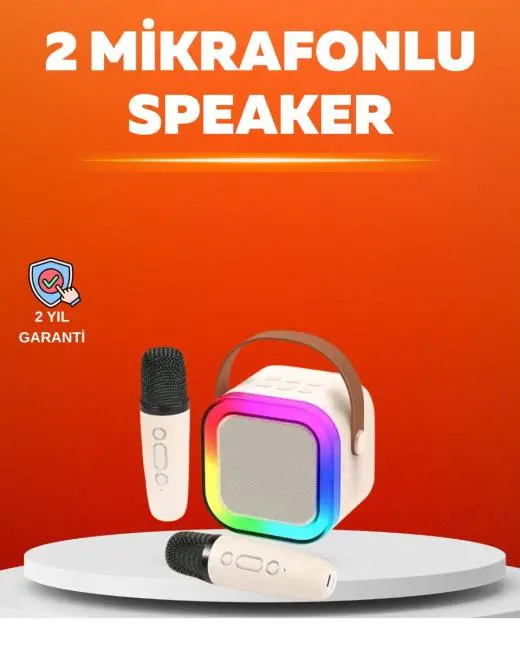 Ses Efektli Mikrofonlu Kablosuz Karaoke Sistemi