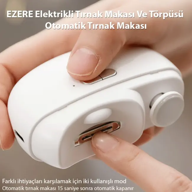 EZERE Elektrikli Tırnak Makası Ve Törpüsü otomatik tırnak makası-(5775)