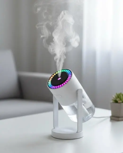 RGB Işıklı Hava Nemlendirici Ultrasonik Teknoloji ve Portatif Tasarım
