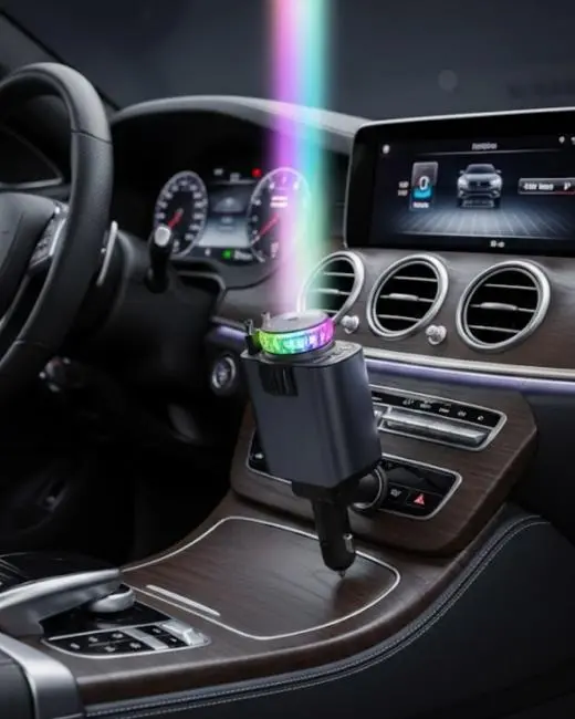 Araç Çakmak Girişli Şarj Cihazı Nemlendirici ve Aromaterapi Özellikli