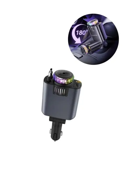 Araç İçi Çok Fonksiyonlu Şarj Cihazı Hava Nemlendirici Aroma ve Yıldız Işık