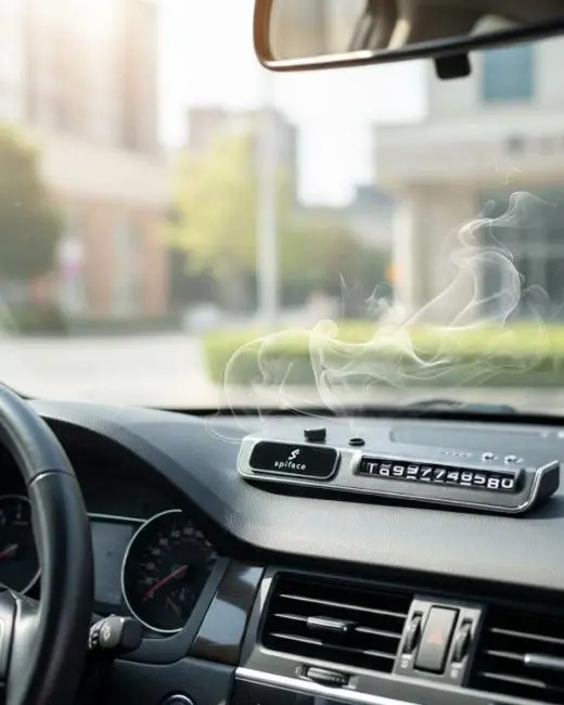 LED Işıklı Araç Ön Cam Telefon Numarası Gösterme Aparatı + 3 Seviyeli Hava Nemlendirici