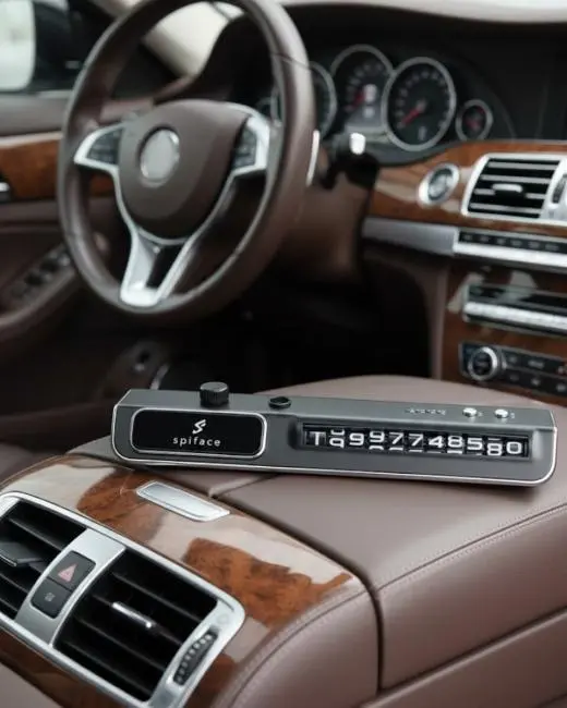 Araç İçi LED Park Telefon Numarası Göstergesi Ön Cam Uyumlu 2 Koku Hediyeli