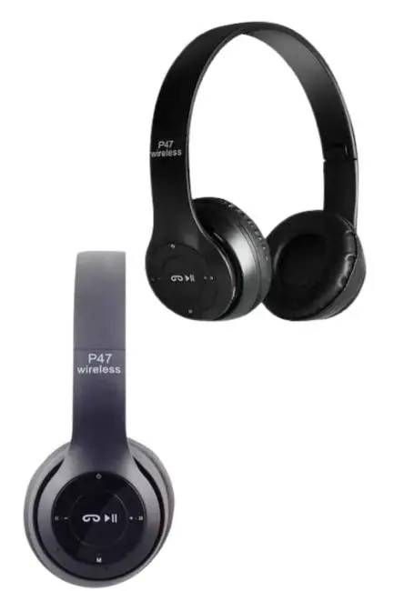 Bluetooth Kablosuz Kulaklık Siyah Wireless 5.0 Kulak Üstü Uzun Pil Ömrü