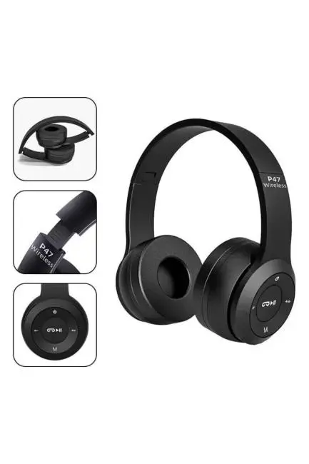 Kulak Üstü Bluetooth Kulaklık Yüksek Ses Kaliteli Ayarlanabilir