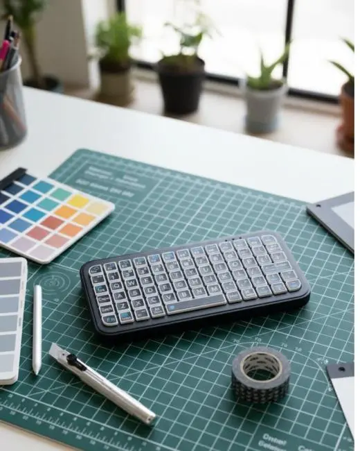 Şarjlı Kablosuz Mini RGB Klavye Uzun Pil Ömürlü