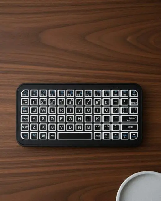 Bluetooth 5.2 Destekli Kablosuz Mini RGB Klavye Ultra İnce