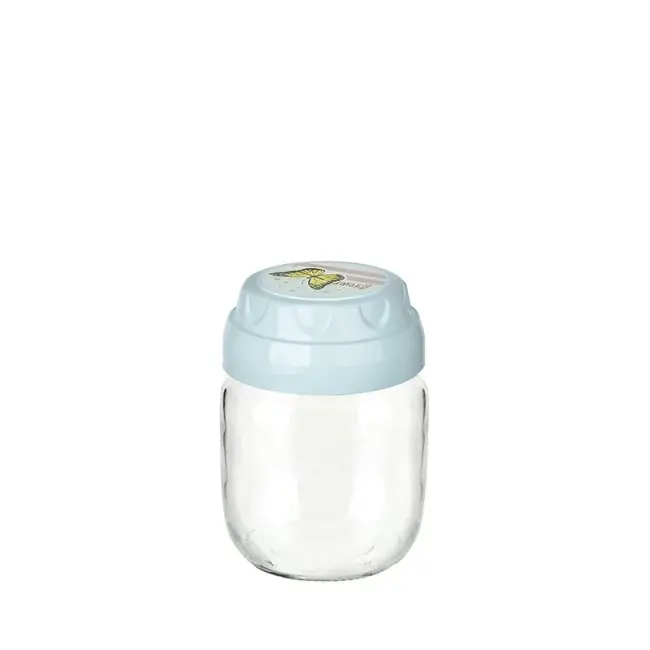 3lü Set Vintage Dekoratif Desenli Cam Kavanoz 425ml - 14,3 Oz