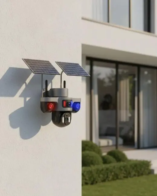 Çoklu Lensli 9MP Solar Güvenlik Kamerası 4G SIM Kart Destekli