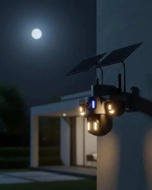 4G Destekli Çift Güneş Panelli IP Kamera Gece Görüşlü ve Sesli İletişimli