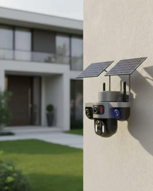 Solar Enerjili 4G IP Kamera Kablosuz Dış Mekan Güvenlik ve Uzaktan İzleme