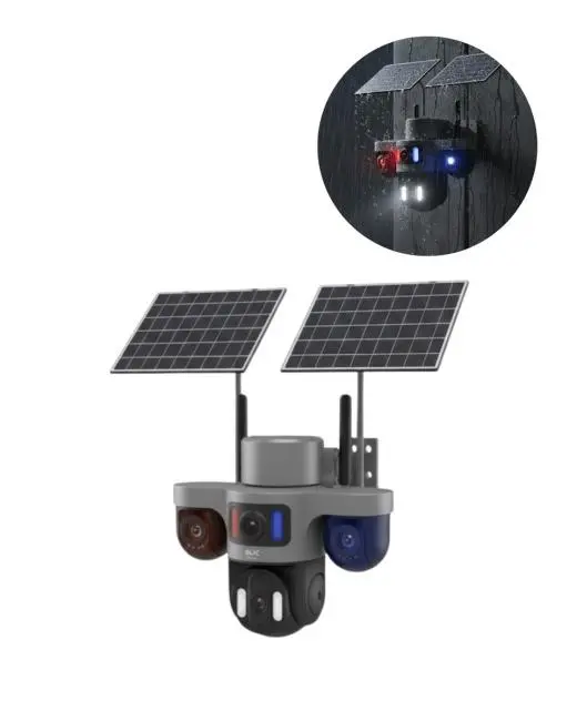 Solar Enerjili 4G IP Kamera Kablosuz Dış Mekan Güvenlik ve Uzaktan İzleme