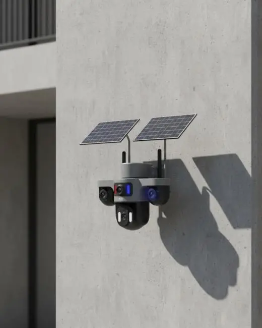 Çift Solar Panelli 4G Kablosuz IP Güvenlik Kamerası 9MP ve Hareket Takipli