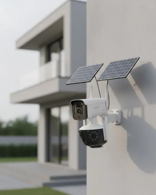 Çoklu Lensli 9MP Solar IP Kamera Uzaktan İzleme ve Alarm Bildirimli