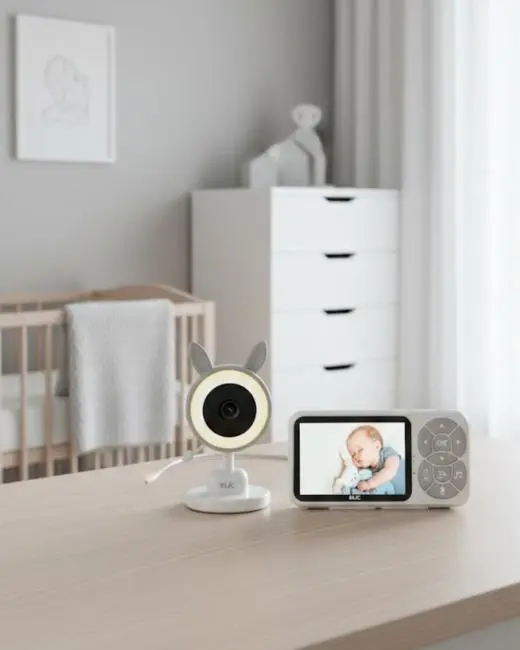 Karşılıklı Sesli Bebek Kamerası 4x Zoom Sıcaklık Sensörlü