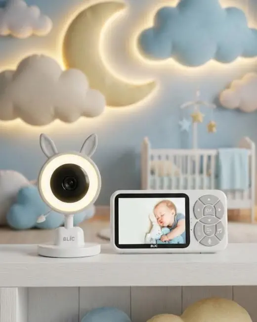 LCD Ekranlı Bebek İzleme Kamerası Ninnili Gece Görüşlü Güvenlik Sistemi