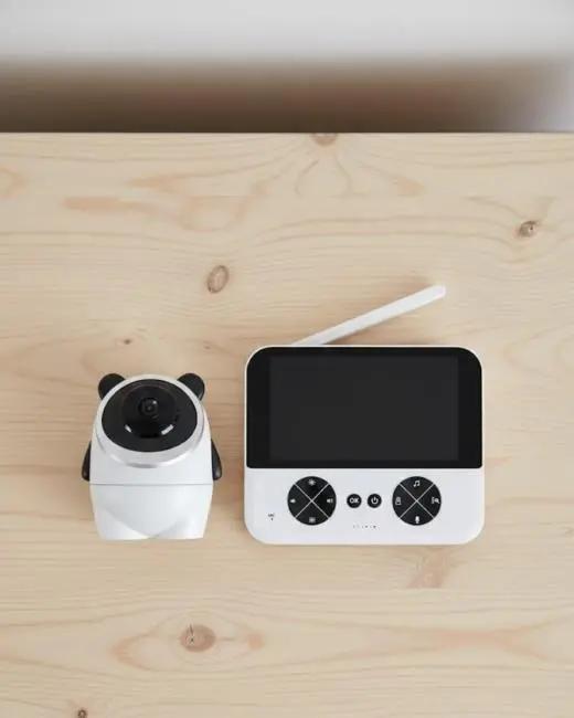 Uzaktan Kontrollü HD Bebek Kamerası Zoom ve Sıcaklık Sensörlü