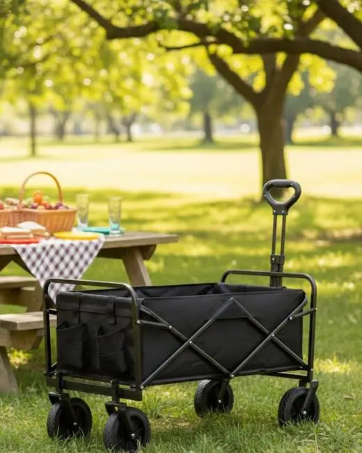 Katlanabilir Eşya Taşıma Arabası Kamp Plaj ve Bahçe Kullanımına Uygun
