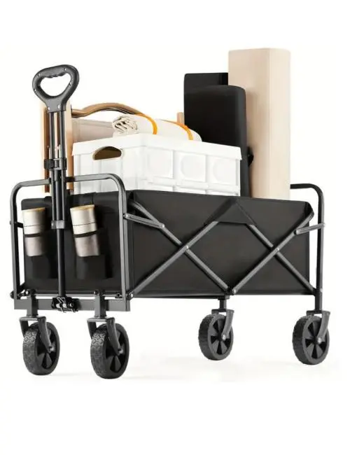 Çok Amaçlı Katlanabilir Kamp Arabası Bahçe Alışveriş Taşıma Vagonu