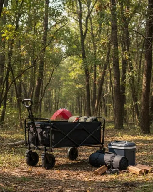 Çok Amaçlı Katlanabilir Kamp Arabası Bahçe Alışveriş Taşıma Vagonu