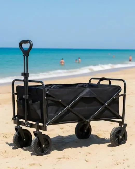 Katlanır Kamp ve Plaj Arabası Büyük Kapasiteli Taşıma Vagonu