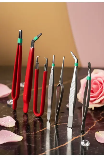 Premium 7 Parça Çelik Profesyonel Çiçek Bakım Ve Teraryum Cımbız Seti - Lüks Bakım Kiti