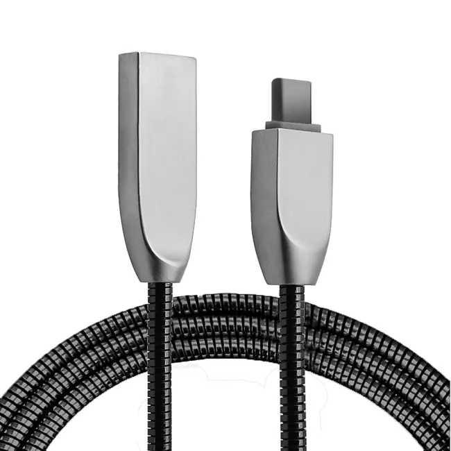 Ally Usb Type-C Zinc Alloy Dayanıklı 24 A Metal Usb Kablo-(5775)