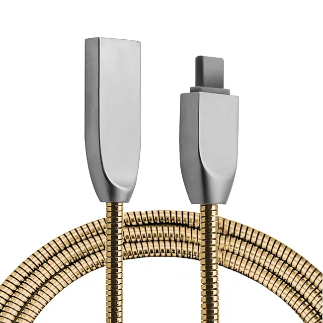 Ally Usb Type-C Zinc Alloy Dayanıklı 24 A Metal Usb Kablo-(5775)