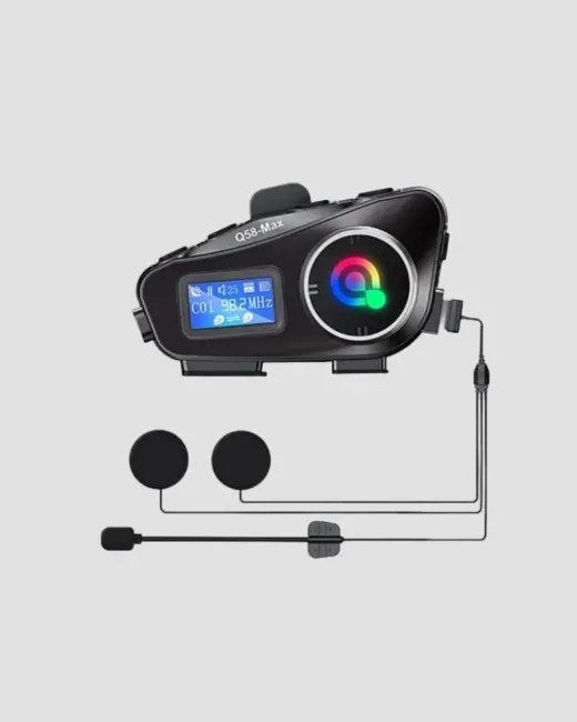 IP65 Suya Dayanıklı Kask Bluetooth Kulaklık LCD Ekranlı