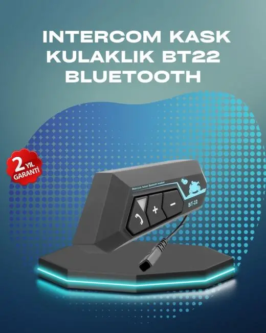BT22 Kask Bluetooth Kulaklık Su Geçirmez Motosiklet İletişim Sistemi