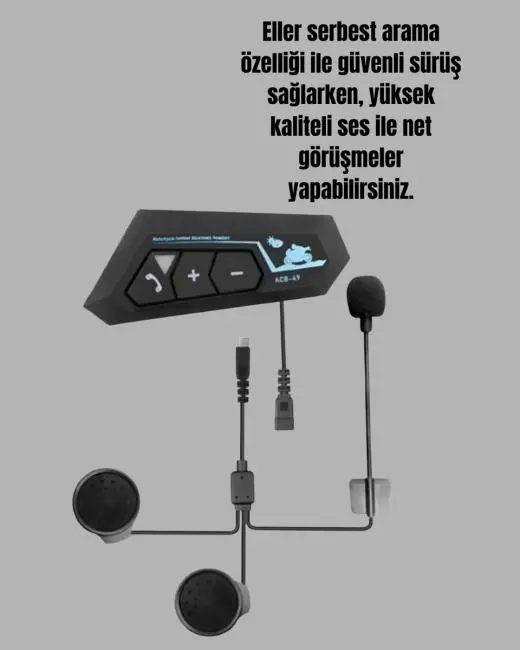 BT22 Kask Bluetooth Kulaklık Su Geçirmez Motosiklet İletişim Sistemi