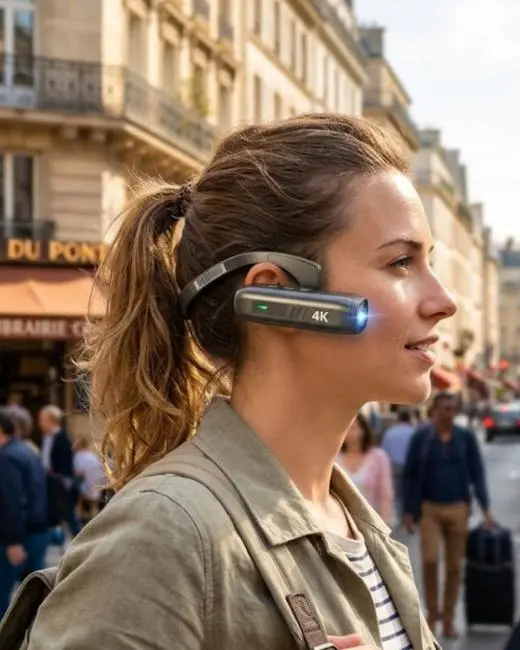 Kablosuz WiFi Bağlantılı 4K Mini Kamera 30MP Fotoğraf Giyilebilir Tasarım