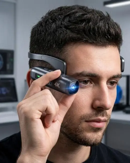 4K Giyilebilir Mini Kamera EIS Stabilizasyon 120° Geniş Açı WiFi Kontrol