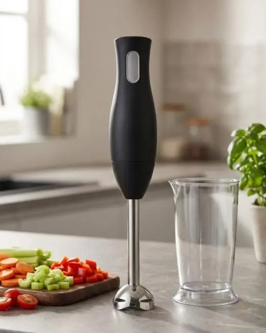 El Blenderı Paslanmaz Çelik Metal Ayaklı Ergonomik Tasarımlı Mutfak Blender