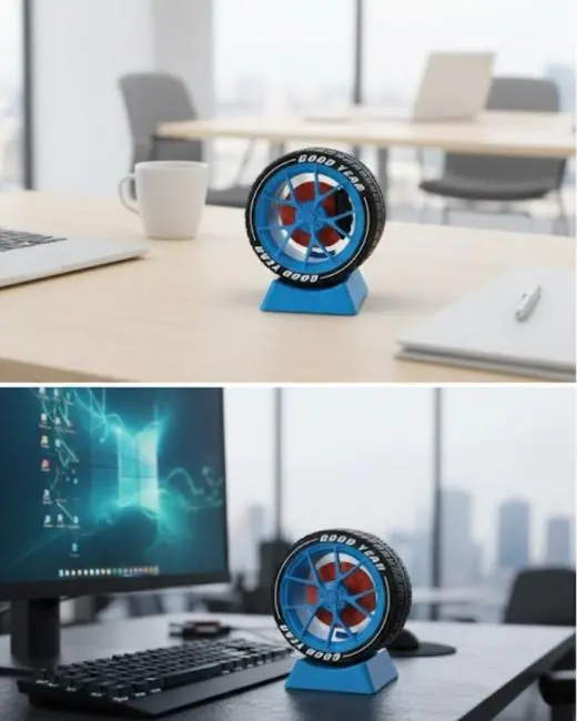 Araba Tutkunlarına Özel Jant Tasarımlı Masa Dekoru