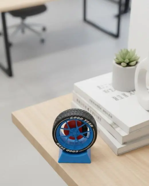 Ofis ve Home Office İçin Jant Temalı Dekoratif Obje