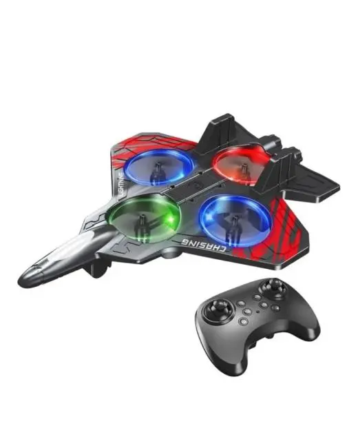LED Işıklı Oyuncak Drone Fighter Jet Tasarımlı Uzaktan Kumandalı Uçak