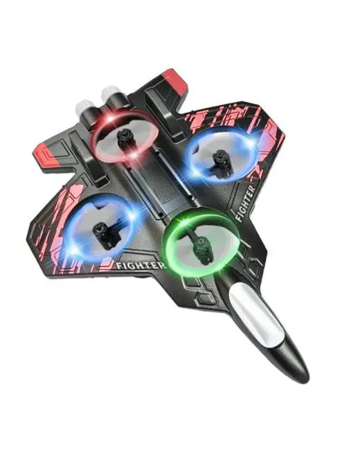 LED Işıklı Fighter Jet Tasarımlı Drone Uzaktan Kumandalı Akrobatik Oyuncak Uçak