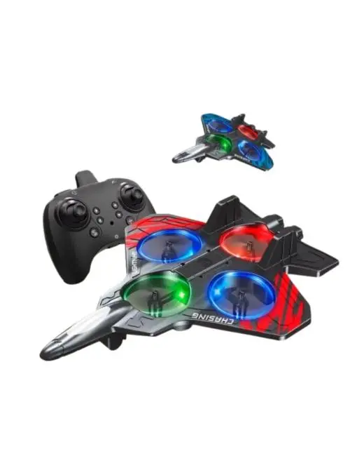 Uzaktan Kumandalı LED Işıklı Drone Uçak 360 Derece Dönüş Özellikli Oyuncak Drone