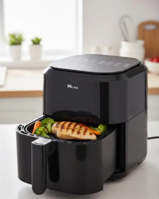 Dokunmatik Kontrollü 4L Yağsız Sıcak Hava Fritözü 1360W