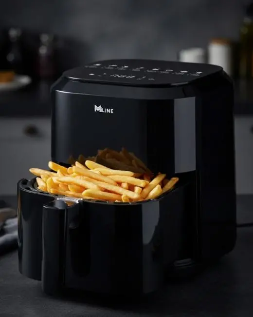1360W Güçlü 4 Litre Kapasiteli Dokunmatik Cam Hazneli Airfryer