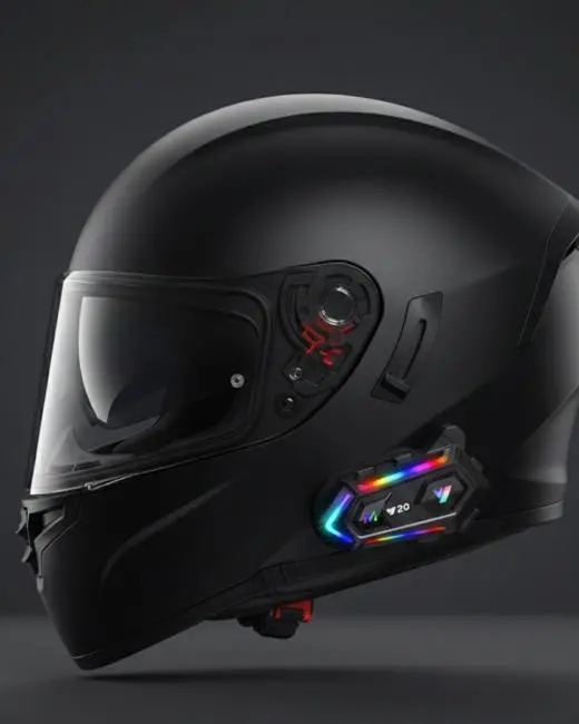Yeni Nesil Bluetooth 5.3 Motosiklet Intercom RGB Işıklı 1000m Mesafeli