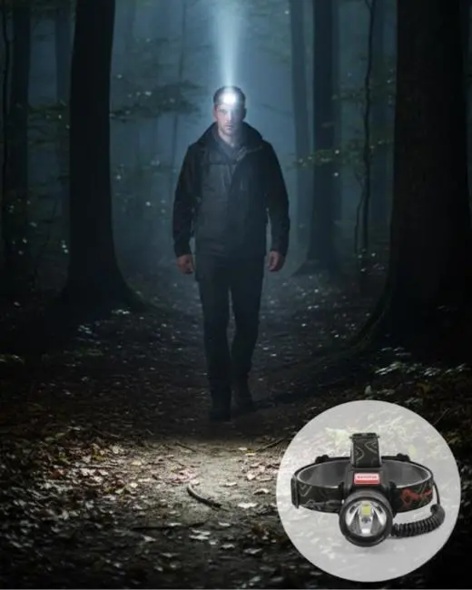 LED Sensörlü Şarjlı Kafa Feneri LCD Ekranlı 30W Güçlü Işık