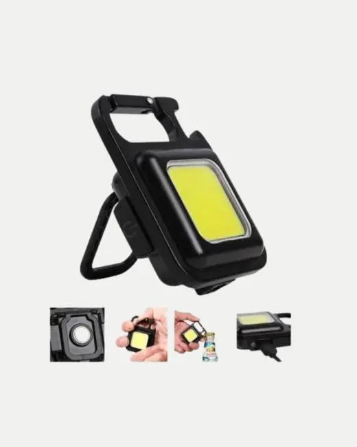 USB Type-C Şarjlı Mini Fener – Manyetik Katlanabilir ve Şişe Açacaklı Tasarım