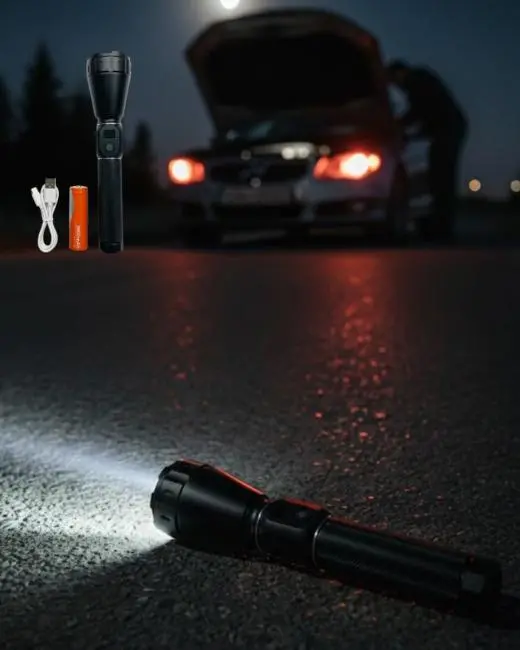 Uzun Ömürlü Bataryalı Şarjlı El Feneri Güçlü LED Aydınlatma