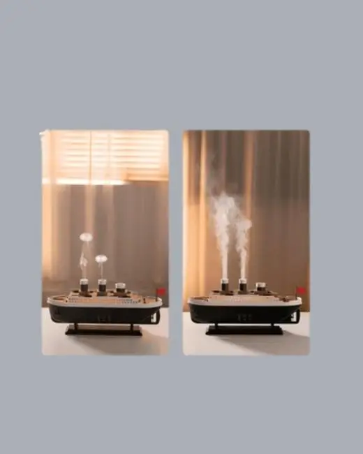 Ultra Sessiz Titanik Gemi LED Işıklı Aroma Difüzörü Oda Nemlendirici